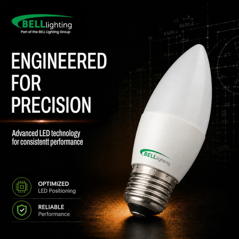 image 1 of BELL Lighting E27 Edison Screw Dimmable LED Candle Warm White 2700K 4.7W Energy Saving