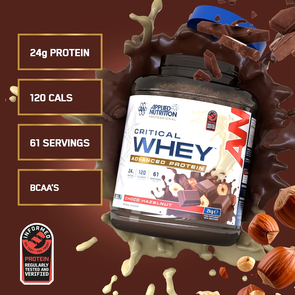 image 1 of Applied Nutrition Critical Whey Advanced Protein Powder - Choco Hazelnut - 61 Servings