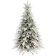 image 6 of HOMCOM 6 Ft Artificial Christmas Tree with Realistic Snow Branches, LED Lights