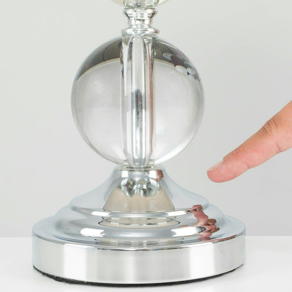 image 1 of ValueLights Gatto Silver Table Lamp Silver Shade