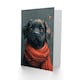 image 2 of Cute Black Labrador Pet Dog Puppy Red Scarf Child Birthday Card