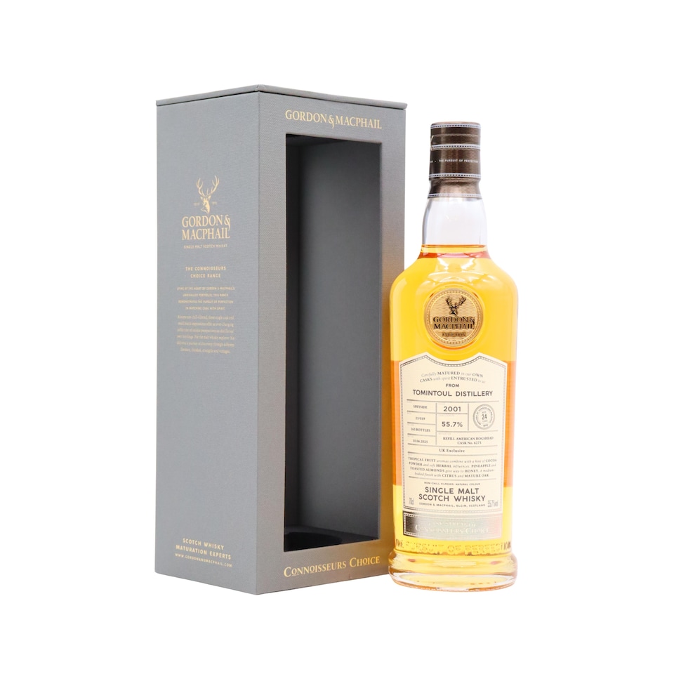 image 1 of Tomintoul - Connoisseurs Choice - Single Cask No. 6273 2001 24 year old Whisky (UK Exclusive) | Multi | New | Tomintoul - Connoisseurs Choice - Single Cask #6273 - 2001 24 year old Whisky 70cl 55.7% ABV (UK Exclusive) | 1