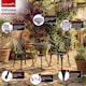 image 4 of Centurion Supports OSHOWA Luxurious Garden and Patio Table and 2 Large Chairs with Armrests Cast Aluminium Bistro Set - Black