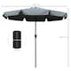 image 7 of Outsunny 2.7m Patio Umbrella Garden Parasol with Crank, Ruffles, 8 Ribs, Grey