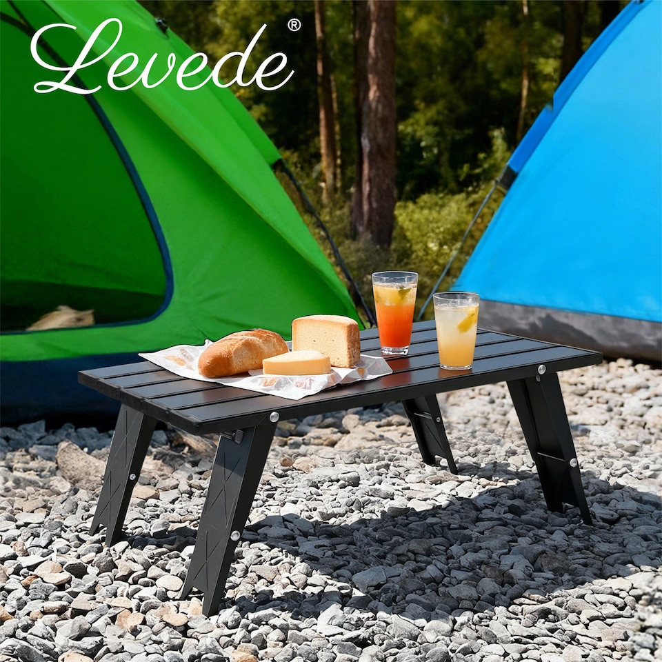 image 1 of Levede Folding Camping Table Mini Aluminium Portable Picnic Desk Lightweight