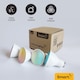 image 2 of ValueLights 4 Pack Light Bulb Dimmable GU10 White Plastic Spotlight LED SMART 5W Multicolour 6500K 400lm Light Bulb