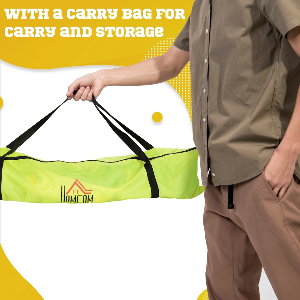 image 1 of HOMCOM Two Football Goal Nets, Football Equipment w/ Carry Bag, Yellow
