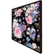 image 2 of Bright pink flowers on black (Picture Frame) Black | XL