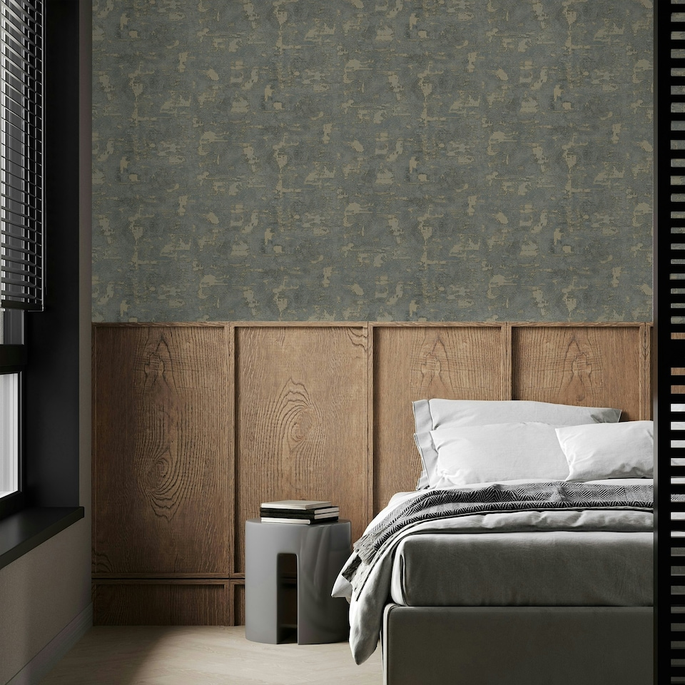 image 1 of Boutique Ornamental Texture Steel / Gold Texture Wallpaper Gold | Gold,Silver
