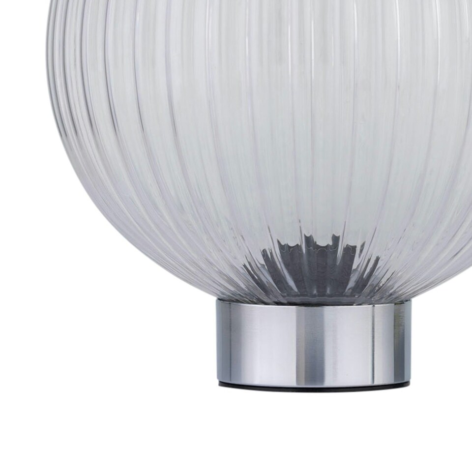 image 1 of Betchley - Battery Operated Chrome Lamp with Clear Glass Chrome | Clear
