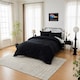 image 1 of 10.5 Tog Supersoft Microfibre Duvet with Pillowcases – Coverless or Use with Duvet Cover | Black | Grey | Single