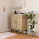 image 2 of Vonhaus Lena Rattan Effect Sideboard with 3 Storage Shelves