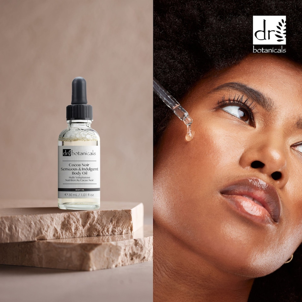 image 1 of Dr Botanicals Cocoa Noir Sensuous & Indulgent Body Oil 30ml x 2 Duo Set