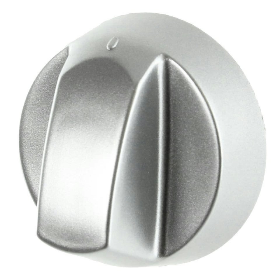 image 1 of SPARES2GO Air Fryer Knob Silver Switch Universal Dial Button Multi Cooker Mini Oven