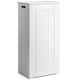image 1 of Christow White Laundry Box Wooden Bathroom Storage Basket Linen Clothes Cabinet