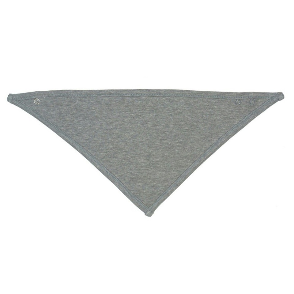 image 1 of Babybugz Reversible Bib - White/Heather Grey Melange - 0-18 months (Baby)