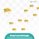 image 5 of 8mm Pyramid Shaped Nail Head Studs Square Metal Leather Rivets - 50pcs
