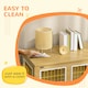 image 7 of PawHut Dog Crate Furniture End Table w/ Soft Cushion, Double Door - Oak Tone