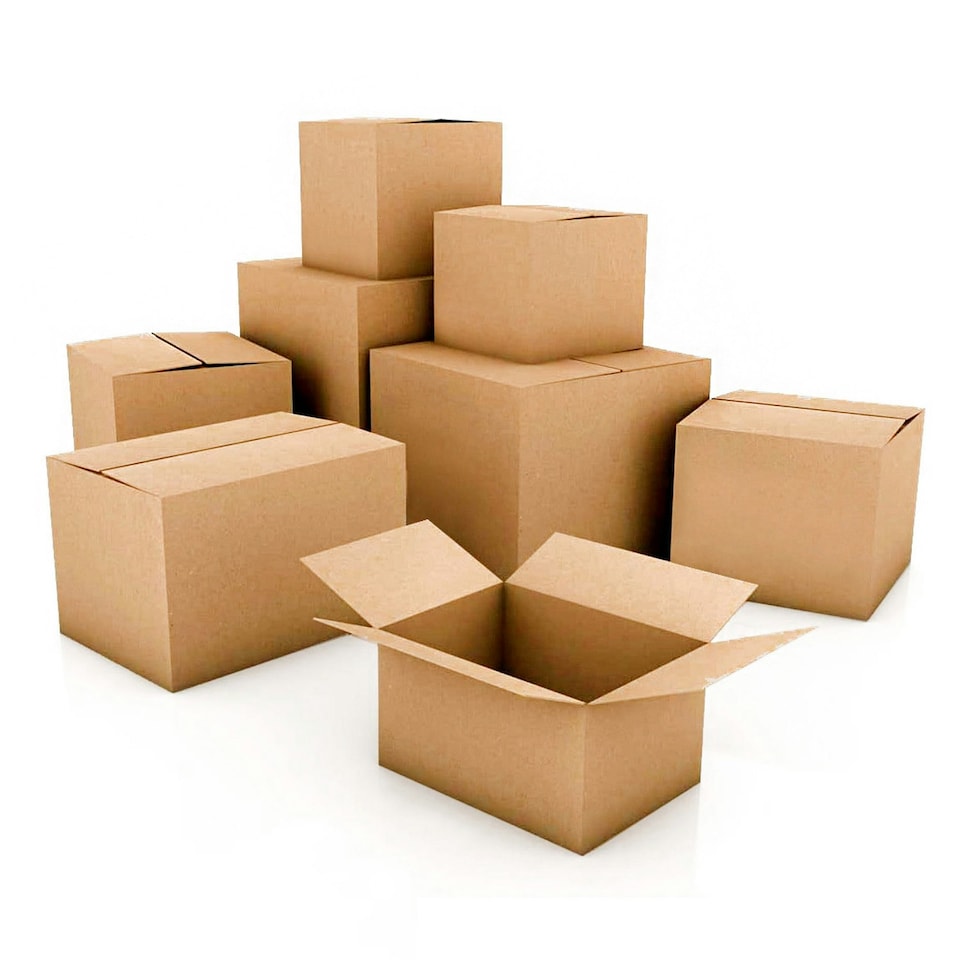 image 1 of 50 x Packing Shipping Mailing Large Single Wall 18 x 12 x 3" (457x305x76mm) Postal Cardboard Boxes Brown