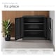 image 3 of Filing Cabinet - 3 shelves, height-adjustable, lockable, 90 x 40 x 90 cm | Black | black | 90 x 40 x 90 cm | 1
