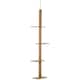 image 1 of PawHut 260cm Cat Tree Floor To Ceiling Adjustable Height, Light Brown