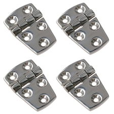 Polished Door Hinge 4 Pack Stainless Steel 56mm x 38mm 316 Marine Cabin Hatch Silver