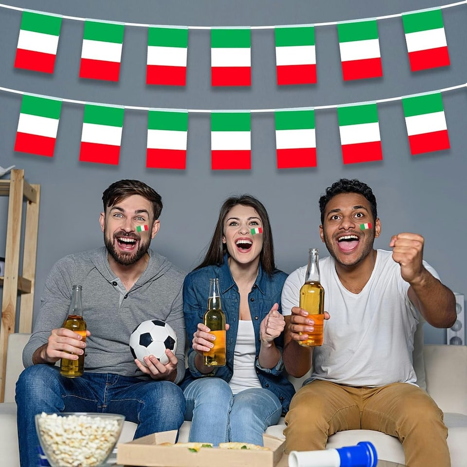 image 1 of Italy Flag Rectangle Party Bunting 10m with 20 Flags