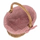 image 3 of Small Lined Country Oval Wicker Shopping Basket White | White | S