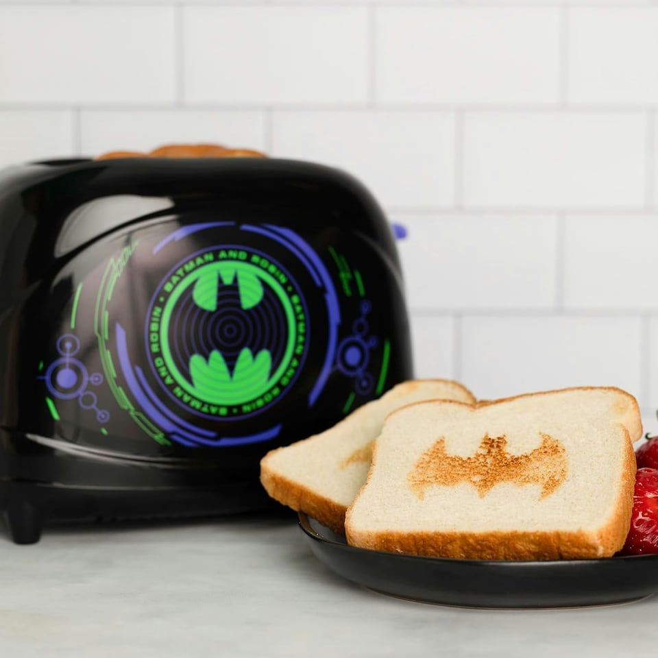 image 1 of Uncanny Brands DC Comics Batman Game Over Two-Slice Toaster