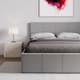 image 10 of Vida Designs Lisbon 4ft Small Double Size Ottoman Bed Storage Faux Leather, Grey, 120 x 190cm