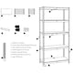 image 3 of Home Vida 5 Tier Garage Shelf Heavy Duty Boltless Shelving Storage Unit, Large, Blue