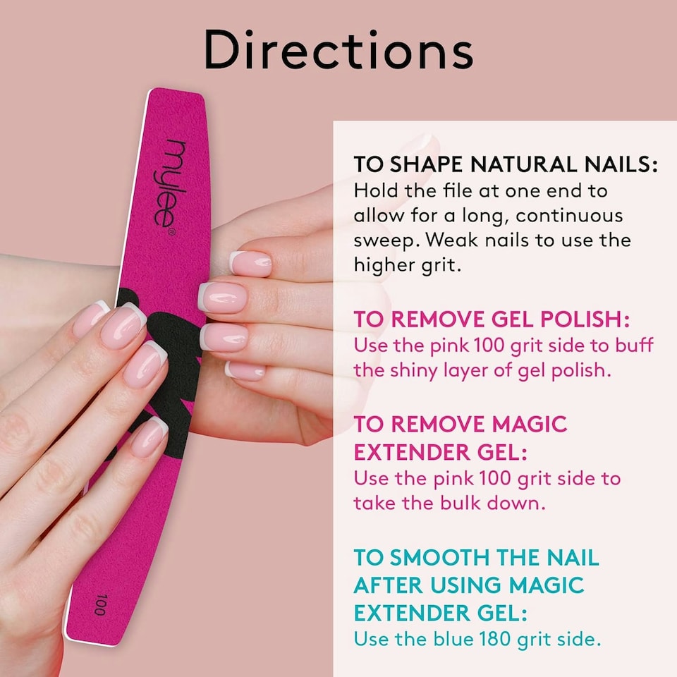 image 1 of Mylee Half Moon Nail Files (Pack of 3)