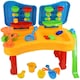 image 1 of Sand and Water Activity Table XL with Double Compartment, Waterfall Lids, and 25 Accessories – Outdoor Play Set with Lids and Water Mill