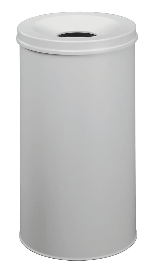 image 1 of Durable Fire Extinguishing Metal Waste Bin | TUV Certified | 60L | Grey