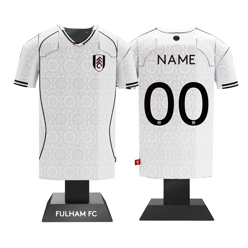 image 1 of RadStuff Alloy Metal Football Shirt - Fulham FC Home Kit 2025/26