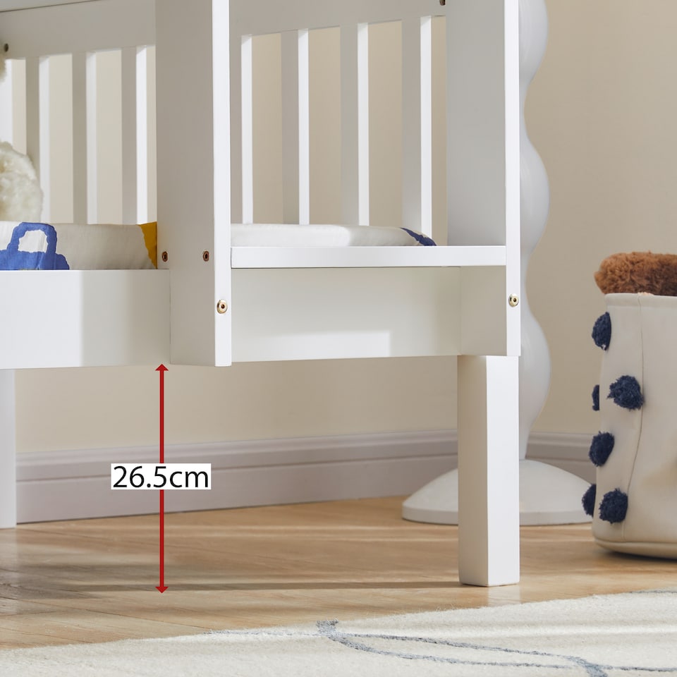 image 1 of Vida Designs Milan Bunk Bed, 3ft Single Bed, White, 90 x 190cm