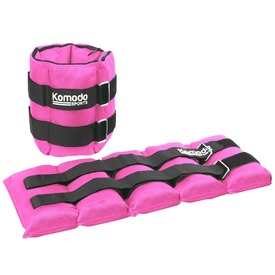 image 1 of Komodo Pink Adjustable Ankle Weights - Max 10kg