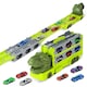 image 1 of Kids Dinosaur Transport Truck with Portable Race Track & 6 Cars - Fun Storage Carrier & Racing Playset for Boys & Girls Ages 3-6, Ideal Birthday, Christmas & Holiday Gift for Imaginative Play