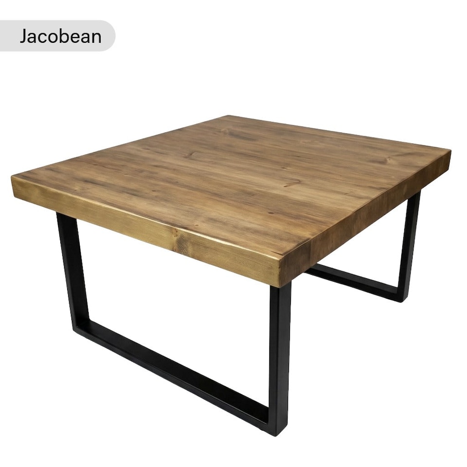 image 1 of Chunky & Sturdy Handmade Wooden Coffee Table - Walnut