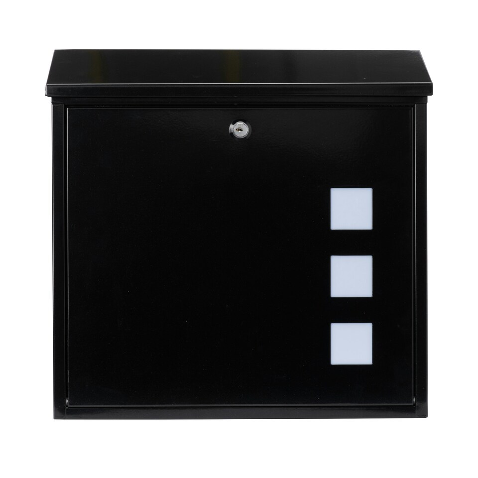 image 1 of Burg-Wachter Aire Wall Mounted Galvanised Steel Lockable Weatherproof Post Box - 37x37x11cm Silver