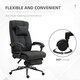 image 5 of Vinsetto Office Chair with Adjustable Height, Wheels, Footrest, Black