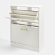 image 6 of OHS Ribbed 2-Drawer Shoe Cabinet Flip Down Hallway Storage Unit