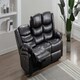 image 8 of Seattle 3 Seater Electric High Back Bonded Leather Recliner Sofa (Brown)