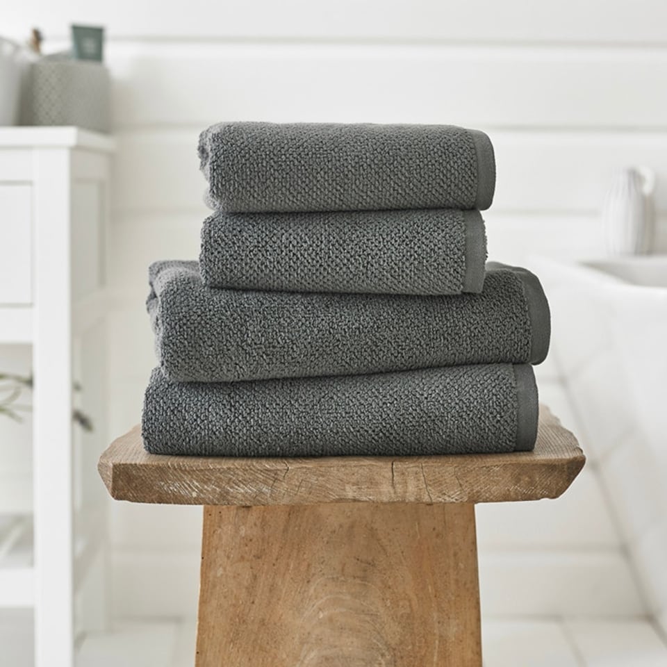 image 1 of Romeo 100% Cotton Absorbent Soft Bathroom Towels - Hand, Bath, Sheet | Grey | Charcoal | Bath towel