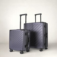 Zipperless Suitcase Set, PC Hard Shell, Small & Large, TSA Lock