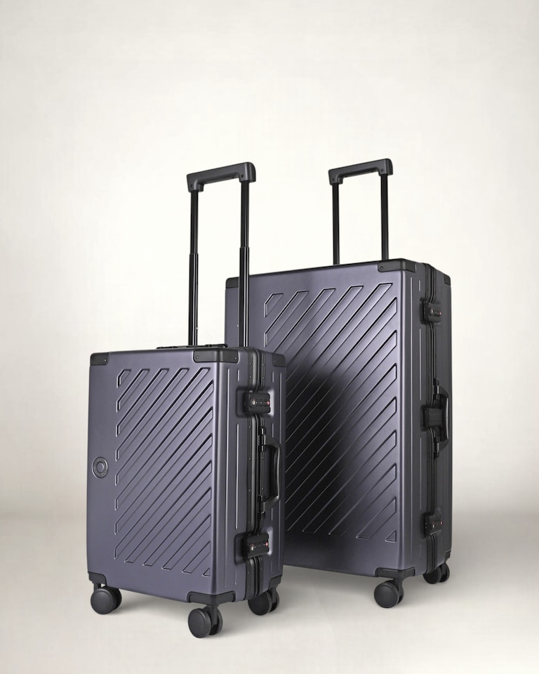 image 1 of Zipperless Suitcase Set, PC Hard Shell, Small & Large, TSA Lock