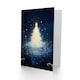 image 2 of Greeting Card Bright White Tree Magical Forest Lake Night Blank For Him Or Her Art Xmas Christmas Card
