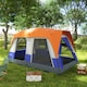 image 2 of Outsunny Camping Tent with 3000mm Waterproof Rainfly & Screen Panels, Green