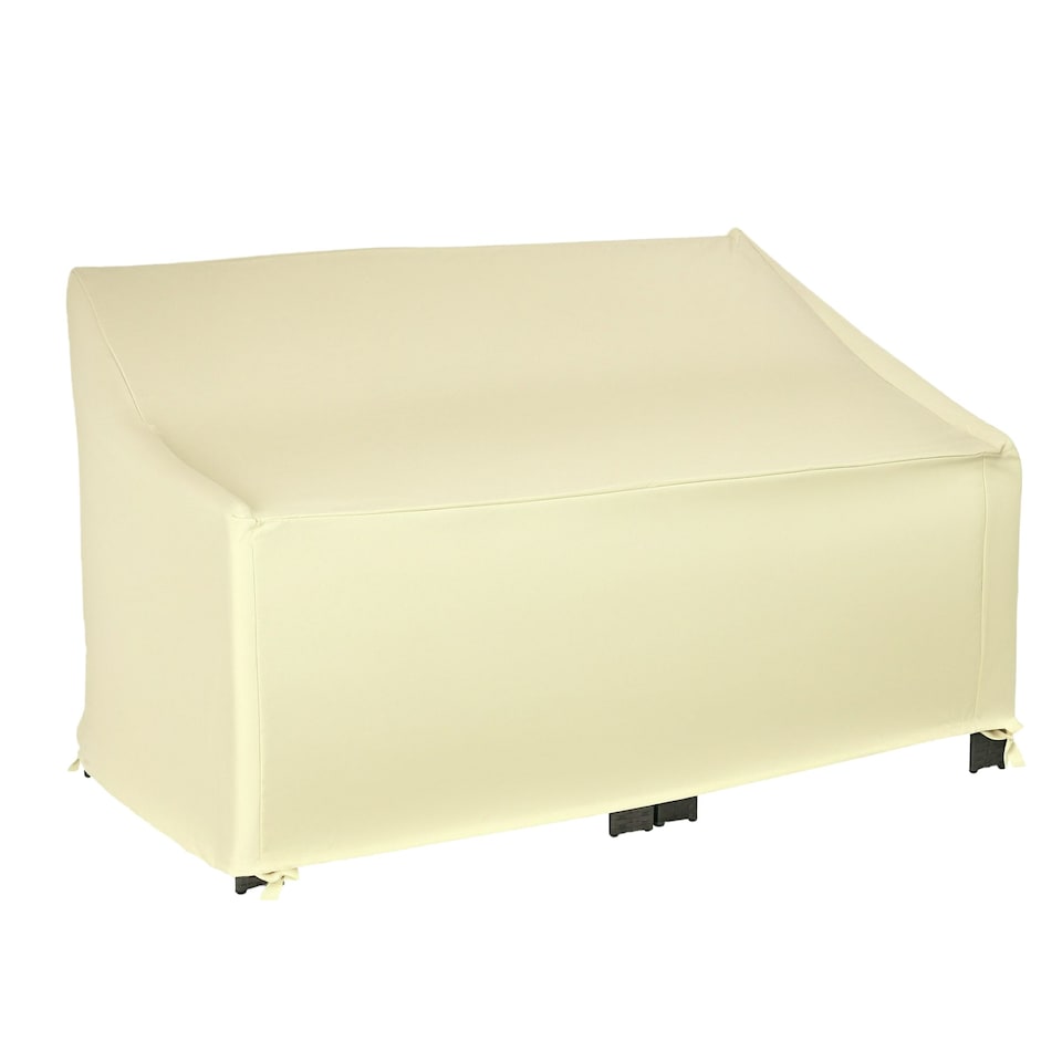image 1 of Outsunny Outdoor Furniture Cover 2 Seater Loveseat Protection 140x84x94cm White