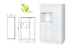 image 4 of Glass Display Cabinet Unit Bookcase Shelving Cupboard Storage Buffet White Gloss Modern Sol